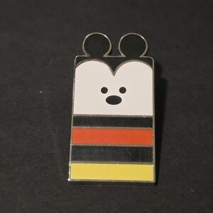 Disney Mickey Mouse Pin with Black, Red, Yellow Stripes